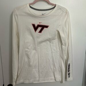 Virginia Tech long sleeve slim fit Nike made in Mexico extra large
